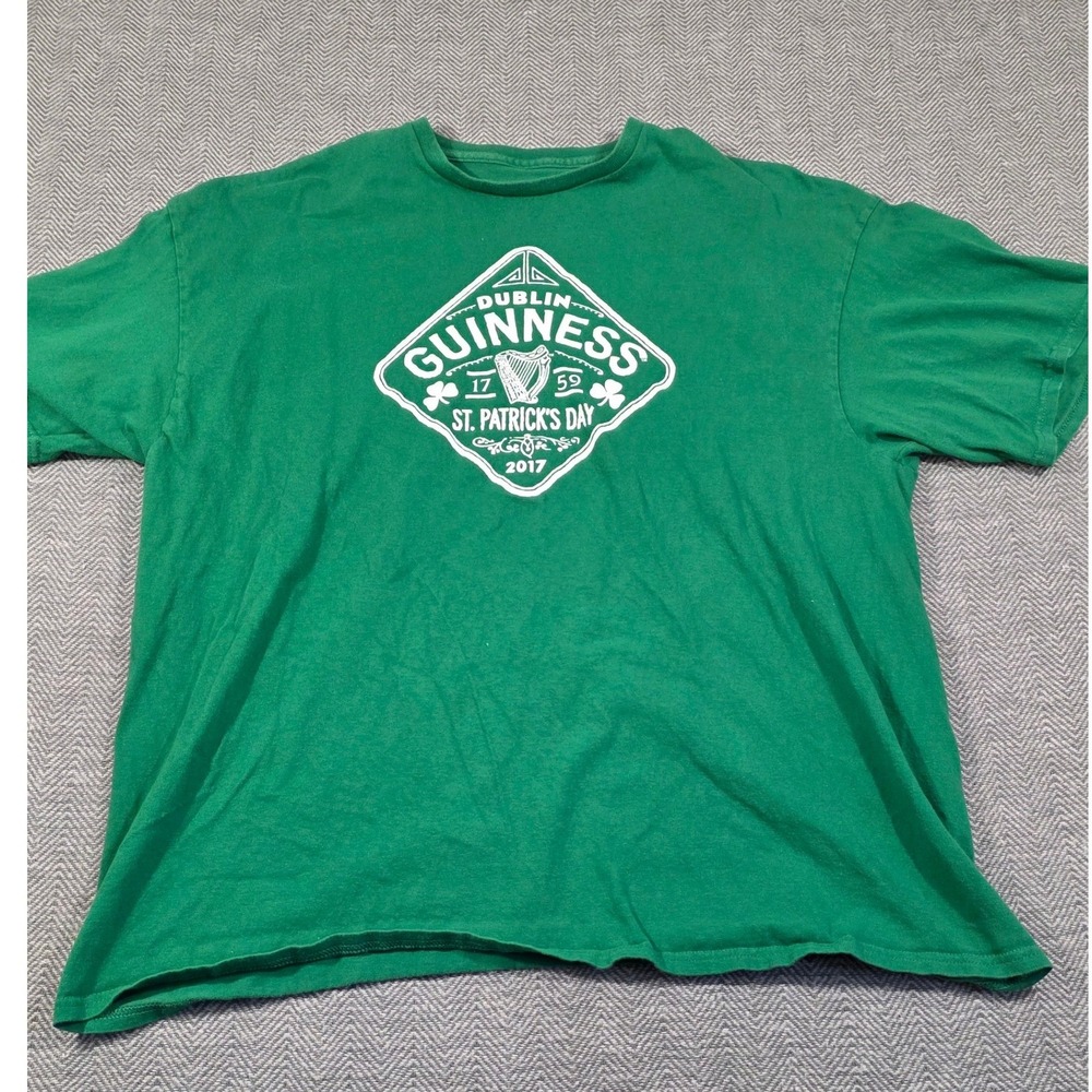 Guinness St Patricks Day 2017 Dublin Green T-Shirt Mens Large Short Sleeve
